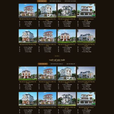 Theme WordPress Kiến Trúc Biệt Thự 2, bản mới