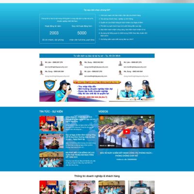 Theme wordpress dịch vụ bảo vệ