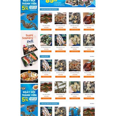 Theme wordpress bán hải sản