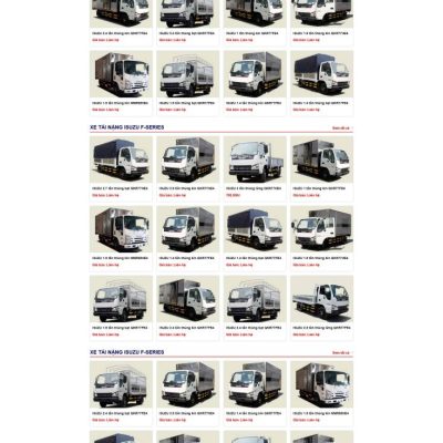 Theme wordpress bán xe tải Isuzu