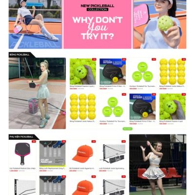 Theme wordpress shop bán dụng cụ thể thao pickleball