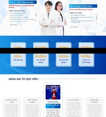 Theme wordpress trung tâm đào tạo nghề spa