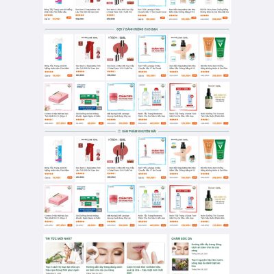 Theme wordpress bách hóa ,mỹ phẩm 3