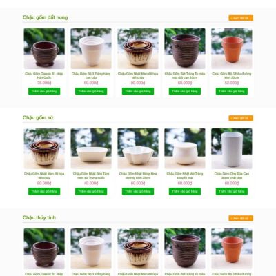 Theme wordpress bán chậu cây
