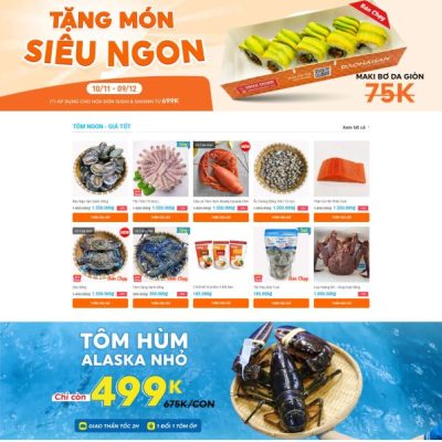 Theme wordpress đảo hải sản