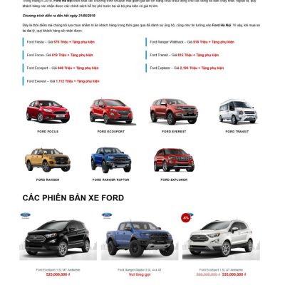 Theme wordpress bán oto ford