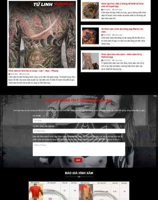 Theme wordpress tiệm xăm