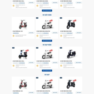 Theme wordpress bán xe điện 1