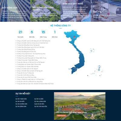 Trang thông tin doanh nghiệp, tập đoàn chuyên nghiệp