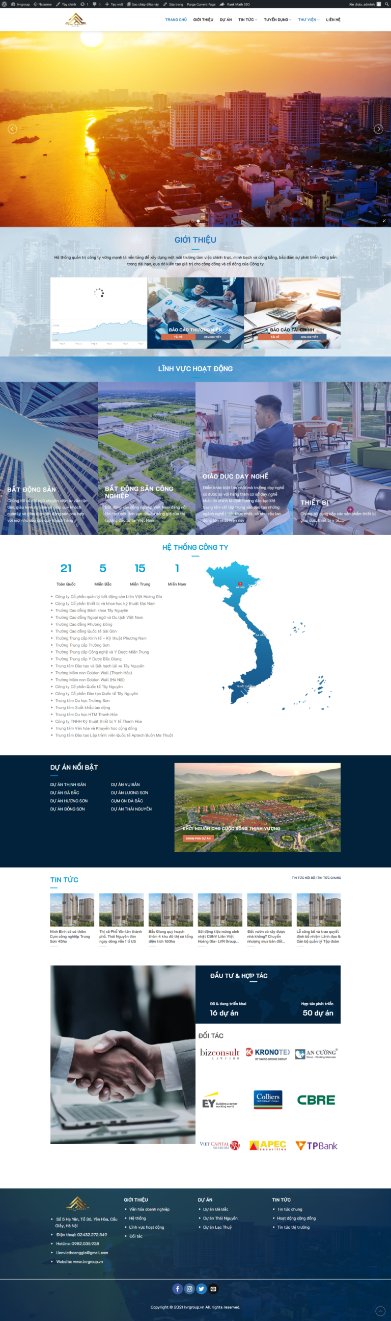 Trang thông tin doanh nghiệp, tập đoàn chuyên nghiệp